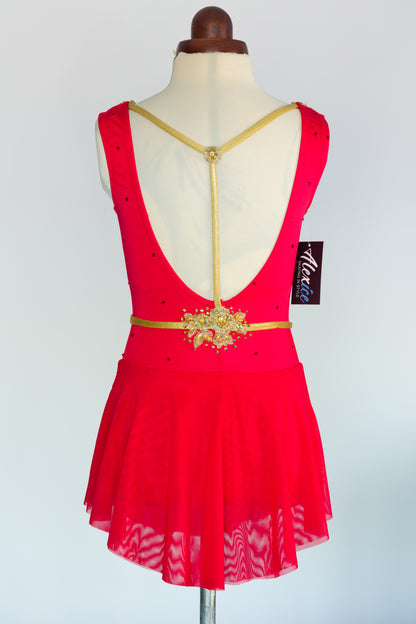 Red Glory Child's 12/14 Figure Skating Dress