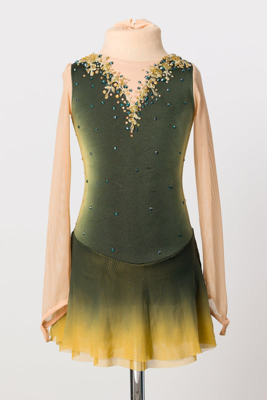 Forest Fairy, Frozen, or Wicked  Child's 6/7  figure skating dress